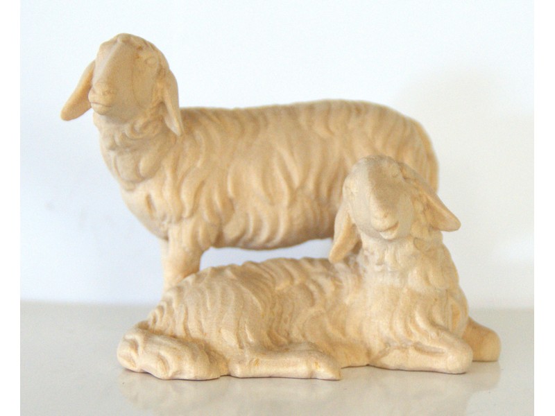 Schafgruppe ohne Bodenpl. für 14 cm Figuren natur